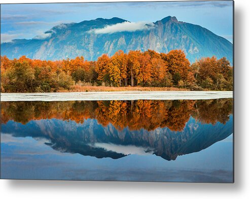 Mill Pond Road Metal Print featuring the photograph Glassy Reflections by Manju Shekhar