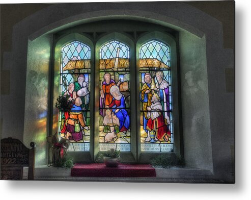 Stained Glass Window Metal Print featuring the photograph Glory of God by Ian Mitchell