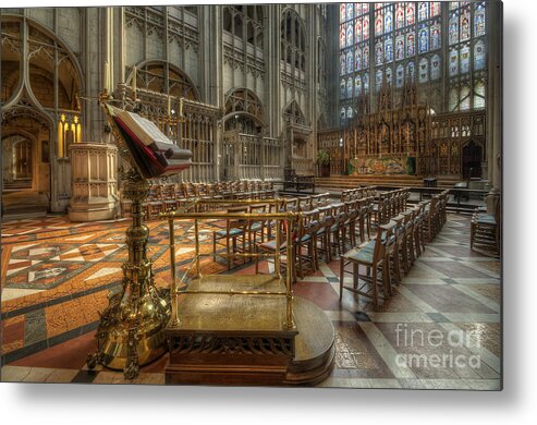 Hdr Metal Print featuring the photograph Gloucester Cathedral 4.0 by Yhun Suarez