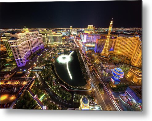 Built Structure Metal Print featuring the photograph Glowing Night by Eric Lo