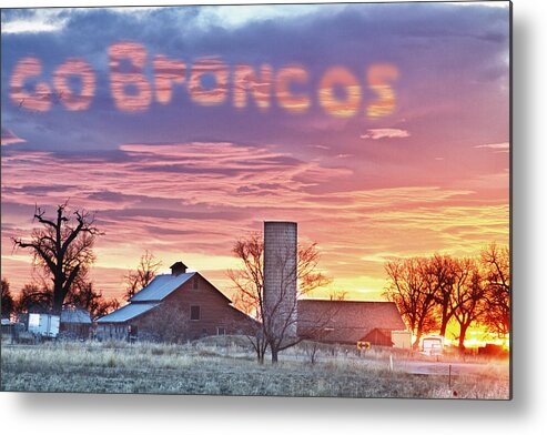 Broncos Metal Print featuring the photograph Go Broncos Colorado Country by James BO Insogna