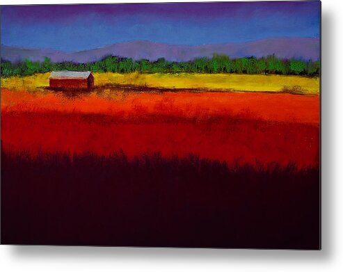 Golden Field Metal Print featuring the painting Golden Field by David Patterson