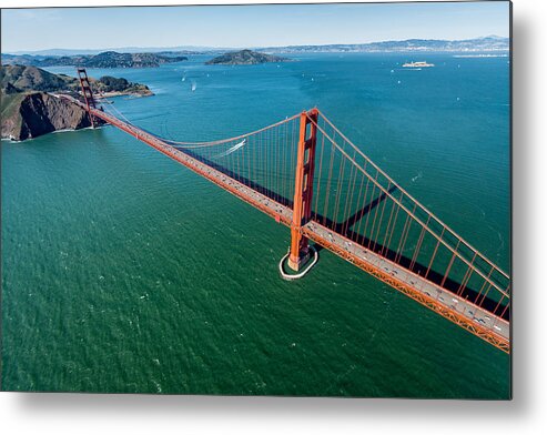 San Metal Print featuring the photograph Golden Gate Bridge Aloft by Steve Gadomski