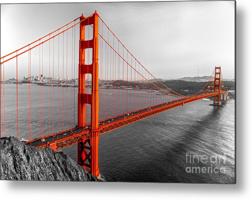 Francisco Metal Print featuring the photograph Golden Gate - San Francisco - California - USA by Luciano Mortula