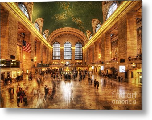 Art Metal Print featuring the photograph Golden Grand Central by Yhun Suarez