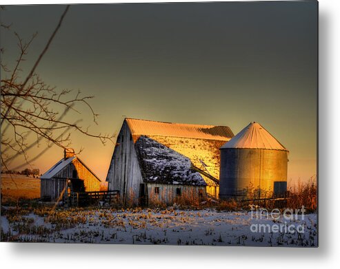 Barn Metal Print featuring the photograph Golden Hour by Thomas Danilovich