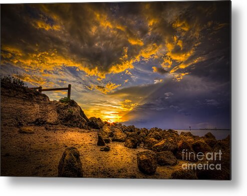 Apollo Beach Florida Metal Print featuring the photograph Golden Shore by Marvin Spates