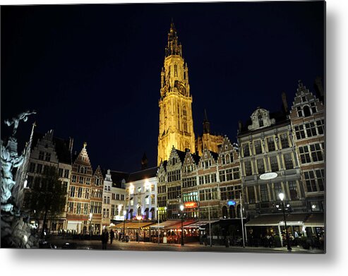 Antwerp Belgium Metal Print featuring the photograph Golden Tower by Richard Gehlbach