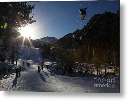 Wingsdomain Metal Print featuring the photograph Gondola at Squaw Valley USA 5D27688 by Wingsdomain Art and Photography