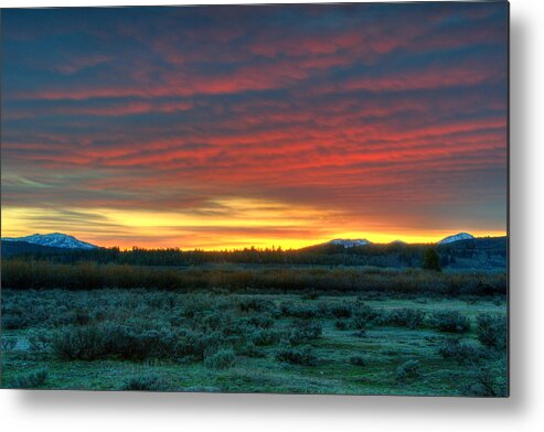 Sunrise Metal Print featuring the photograph Good Morning Jackson Hole by Steve Stuller