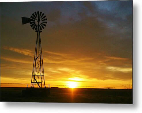 Windmill Metal Print featuring the photograph Good Morning by Shirley Heier