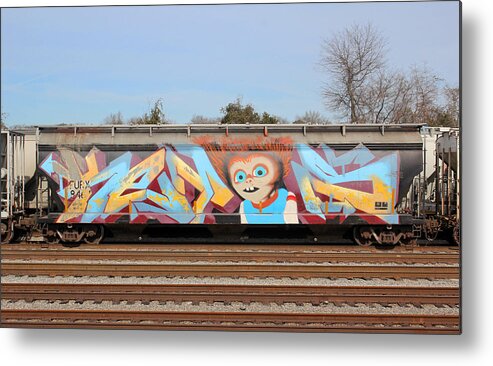 Graffiti Metal Print featuring the photograph Graffiti Rail Car 1 by Joseph C Hinson