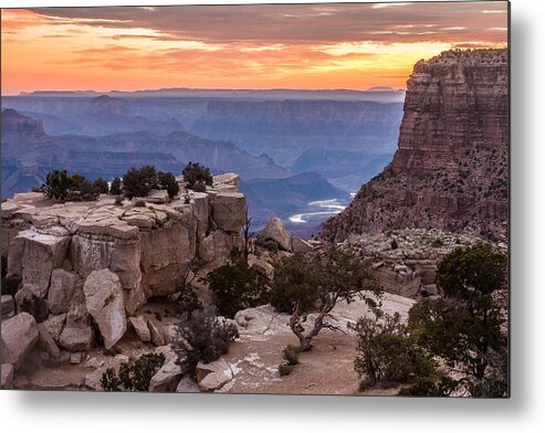 View Metal Print featuring the photograph Grand Canyon Morning by Kathleen McGinley