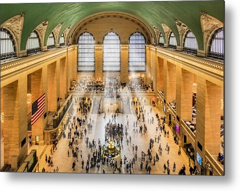 New York City Metal Print featuring the photograph Grand Central Terminal Birds Eye View I by Susan Candelario