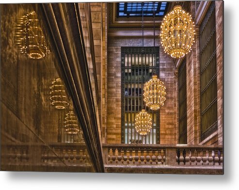 Grand Central Station Metal Print featuring the photograph Grand Central Terminal Chandeliers by Susan Candelario