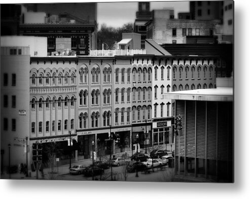 City Metal Print featuring the photograph Grand Rapids 19 Black and White by Scott Hovind