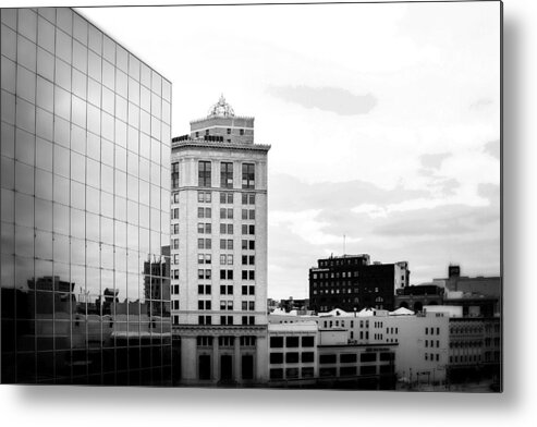 City Metal Print featuring the photograph Grand Rapids 20 Black and White by Scott Hovind
