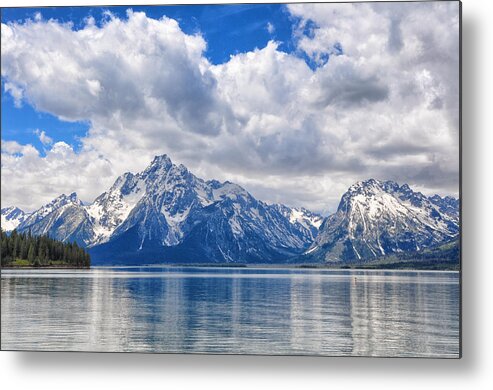 Grand Teton Metal Print featuring the photograph Grand Teton National Park - Colter Bay - Wyoming by Bruce Friedman