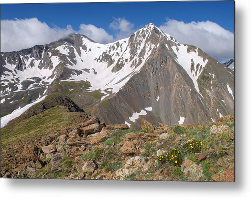 Grays Metal Print featuring the photograph Grays and Torreys Peak by Aaron Spong