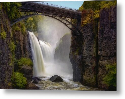 Paterson Great Falls National Historical Park Metal Print featuring the photograph Great Falls Mist by Susan Candelario