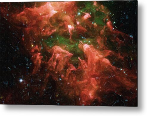 Nebula Metal Print featuring the painting Great Nebula in Carina by Inspirowl Design