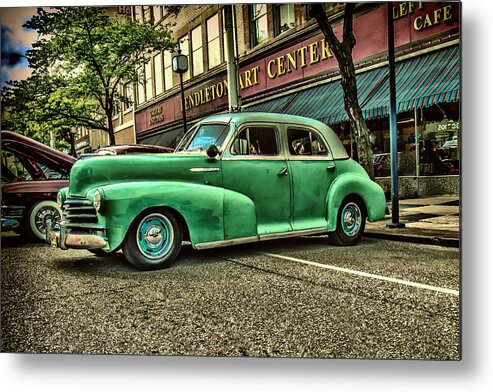 Car Metal Print featuring the photograph Green Hornet by Mary Almond