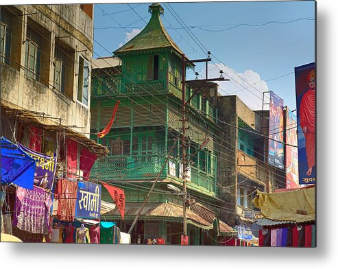 5d Mark Iii Metal Print featuring the photograph Green House at the Marketplace by John Hoey