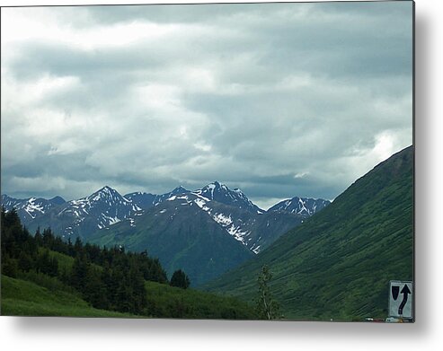 Alaska Metal Print featuring the photograph Green Pastures and Mountain Views by Aimee L Maher ALM GALLERY