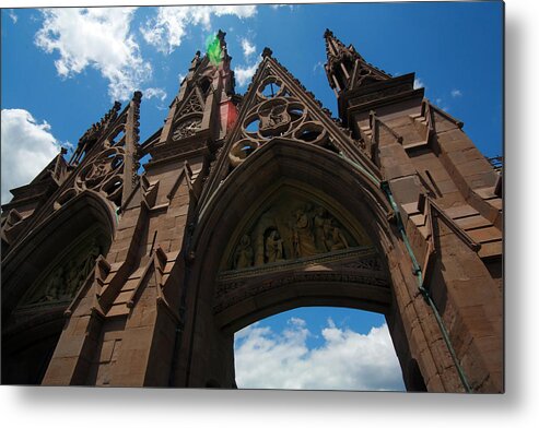 Green Wood Cemetery Metal Print featuring the photograph Green Wood Cemetery Arch by Keith Thomson