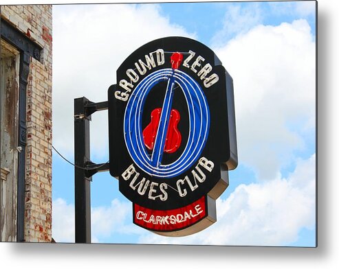 Sign Metal Print featuring the photograph Ground Zero Sign by Karen Wagner