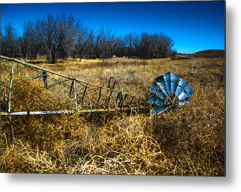 Windmill Metal Print featuring the photograph Grounded-HDR by Shane Bechler