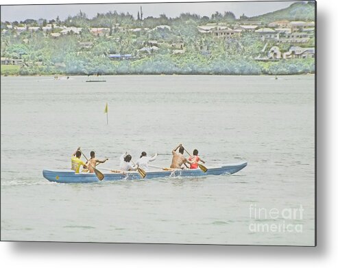 Canoeists Metal Print featuring the photograph Guam Canoeing by Scott Cameron