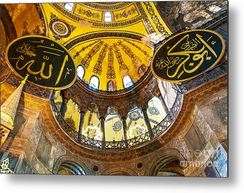 Hagia Metal Print featuring the photograph Hagia Sofia Interior 07 by Antony McAulay