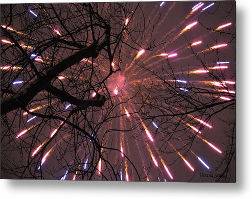 Fireworks Metal Print featuring the photograph Happy New Year 2014 by Verana Stark