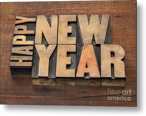 Antique Metal Print featuring the photograph Happy New Year by Marek Uliasz