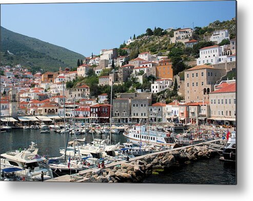 3086 Metal Print featuring the photograph Harbor of Hydra by Gordon Elwell