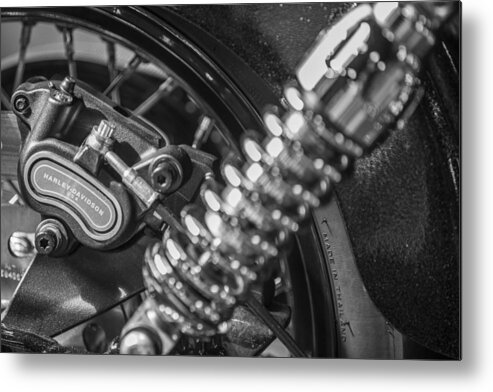 Arley Davidson Metal Print featuring the photograph Harley and Shock by John McGraw