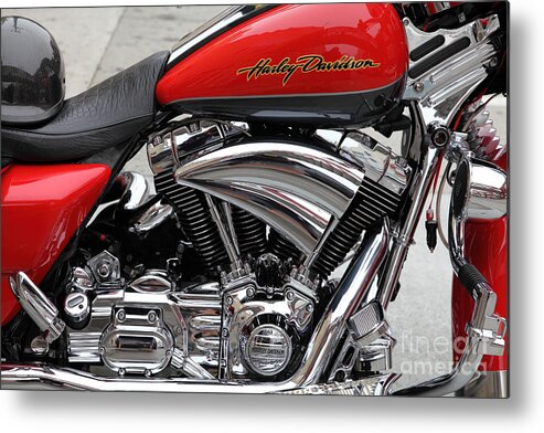 Transportation Metal Print featuring the photograph Harley-Davidson Motorcycle 5D24766 by Wingsdomain Art and Photography