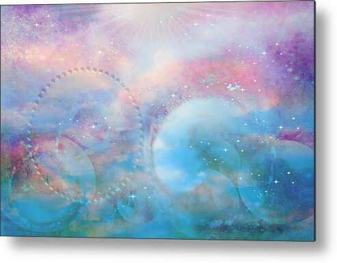 Painting Metal Print featuring the painting Heavens Playground-abstract by Sherri's - Of Palm Springs