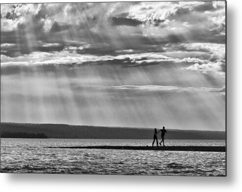 Water Metal Print featuring the photograph Heaven's Rays by Monroe Payne
