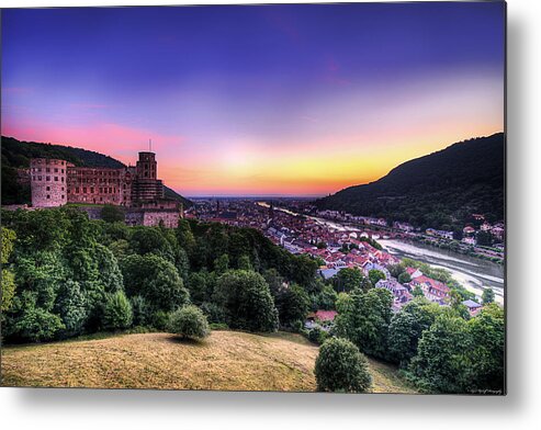 Heidelberg Metal Print featuring the photograph Heidelberg Dusk by Ryan Wyckoff