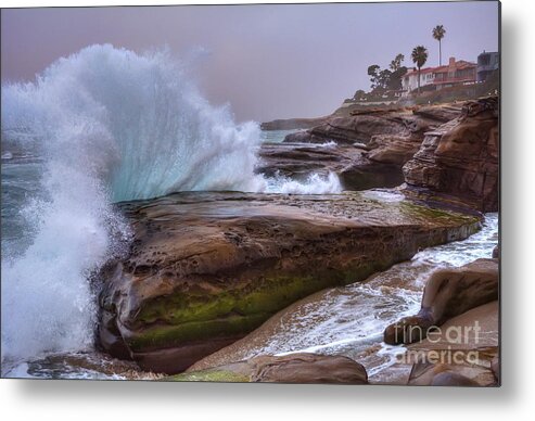 Wave Metal Print featuring the photograph High Tide At Windansea Beach by Eddie Yerkish