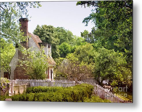 Cottage Metal Print featuring the painting Hill Cottage by Shari Nees