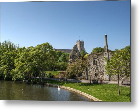 Christchurch Priory Metal Print featuring the photograph Historic Christchurch by Chris Day