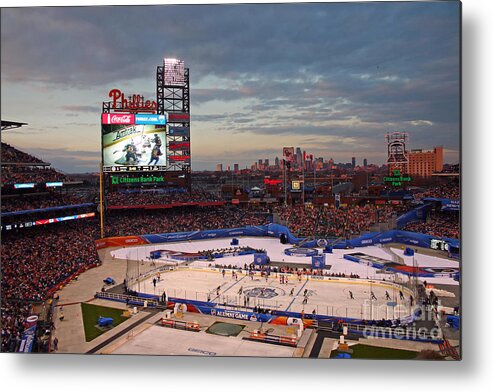 Hockey Metal Print featuring the photograph Hockey at the Ballpark by David Rucker