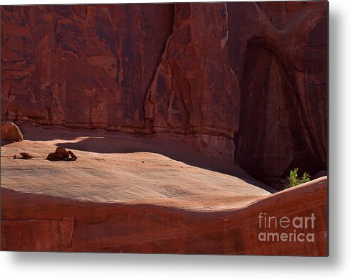 Arches National Park Print Metal Print featuring the photograph Hold On by Jim Garrison