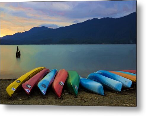 Lake Metal Print featuring the photograph Holding On To Summer by Heidi Smith