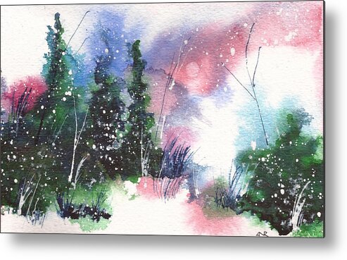 Solstice Metal Print featuring the painting Holiday Card 25 by Nelson Ruger