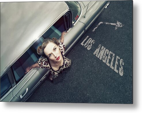 Girl Metal Print featuring the photograph Hollywood Road by Reinhard Block