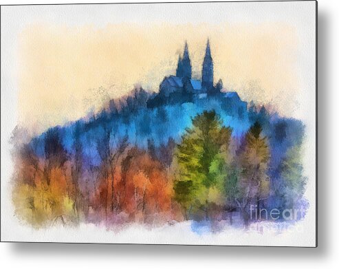 Holy Hill Metal Print featuring the photograph Holy Hill Autumn by Clare VanderVeen